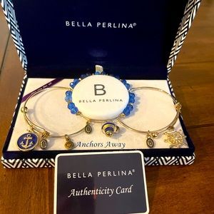 NEW Bella Perlina Anchors Away Nautical Bracelets in Gift Box